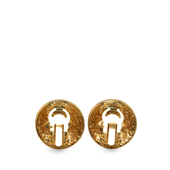CHANEL Gold Logo Earrings - Picture 2 of 4